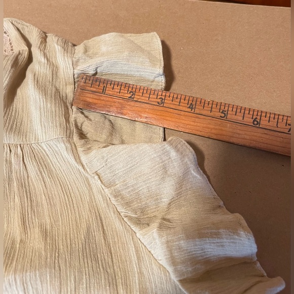 Cato Women’s Plus Summer Beach Swim Coverup Tan High-Low Hem Short Sleeve 26/28 - Picture 12 of 14